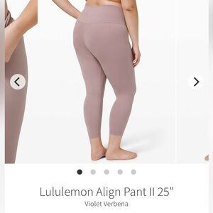 Lululemon Align Pant II 25" Size 16